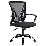 Silla giratoria de escritorio Songmics OBN22BK