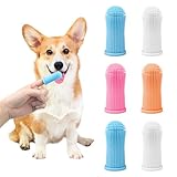 Avesteir Cepillo de dientes para perro 6 unidades, de silicona con cobertura completa de 360 °.