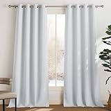 PONY DANCE Cortinas Blancas Opacas Cortinas térmicas Habitación Matrimonio