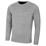 Calvin Klein Hombre Crew Cuello Soft Algodón Suéter - Gris Marl - S