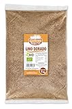 Semillas de lino dorado BIO 1 Kg. 100% eco. Ácidos grasos Omega-3 y fibra. Reducción del colesterol.