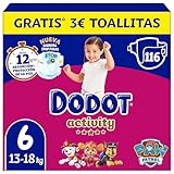 Dodot Pañales Bebé Activity Talla 6, 116 Pañales, 13kg-18kg, Nuestro n1 en absorción y comodidad