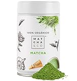 Matcha & CO Té Matcha 100% ecológico, grado ceremonial, en polvo orgánico de Japón, 80 gr.