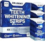 42 Tiras blanqueadoras de dientes DrDent Premium, sin peróxido, seguro para el esmalte.