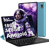 DMOAO Tablet 10 Pulgadas Android 14 con 5G Wi-Fi 6, FHD Tablet con 18 GB RAM + 128 GB ROM