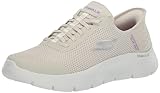 Skechers, GO Walk Flex Grand Entry Mujer, Ribete Textil Blanco Roto, 38 EU