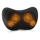 AERLANG Cojín de Masaje Shiatsu, masajeador de cuello espalda con calor, masajeador de amasado