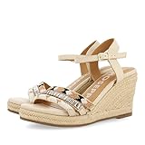 GIOSEPPO - Sandalias Blancas con Detalle de borlas y cuña