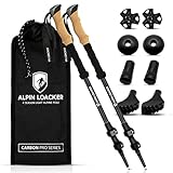 Alpin LOACKER Bastones Trekking Telescopicos, Aluminio Ligero + Accesorios