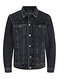 JACK&JONES JJIJEAN JJJACKET MF 255 Noos Chaqueta, Black Denim, L de los Hombres