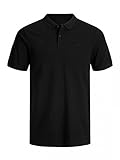 JACK & JONES Jjebasic Polo SS Noos, Hombre, Negro (Black Detail: Slim Fit), Large
