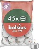 Bolsius - D-light - Velas de Té - 45 Unidades - Duración de Combustión: 8 Horas