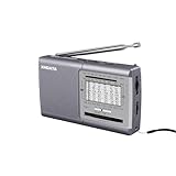 Radio Portatil Pequeña FM Am SW, Radio a Pilas para Acampar Caminata XHDATA D219