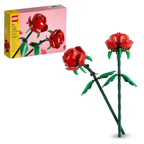 LEGO Creator Rosas Set de Flores Artificiales Compatible con Ramos