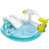 INTEX 57165 - Piscina infantil hinchable con dispersor de agua y tobogan cocodrilo