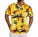 Camisas Hawaiana para Hombre - Camisas de Manga Corta con Estampado Floral Tropical