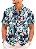 Meilicloth Funky Camisa Hawaiana Hombre Manga Corta Vintage Impresión de Hawaii