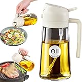 YARRAMATE Pulverizador de Aceite para Cocinar, Botella Dispensadora de Aceite de Oliva 2 en 1
