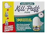 KILL-PAFF Insecticida eléctrico antimosquitos, 90 noches de protección (1 difusor + 2 recambios)