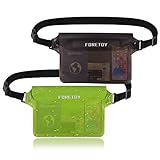 FORETOY Bolsa Impermeable 2 Pack, Riñonera Impermeable al Agua con cinturón Ajustable