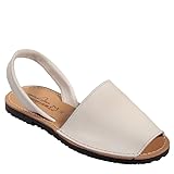 HECHO EN ESPAÑA Menorquina - Ibicencas - Sandalia de Verano de Piel Cuero