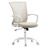 SONGMICS Silla de Malla, Silla de Oficina Giratoria, Altura Ajustable