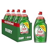 Fairy Ultra Poder Original Líquido Lavavajillas 4 x 1050ML Fórmula Efectiva Que Deja Los Platos