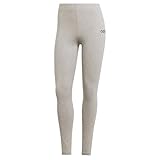 adidas Mujer Essentials Linear Cotton Leggings, Medium Grey Heather