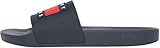 Tommy Jeans Hombre Chanclas Pool Slide Zapatillas de baño, Azul (Dark Night Navy), 40