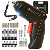 VAFETRADE - Destornillador Electrico + 47 Accesorios, Atornillador Electrico 3,6V