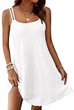 WNEEDU Vestido Mujer Verano Sin Mangas Ligero con Tirantes Finos