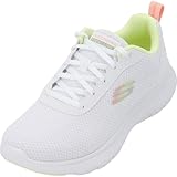 Skechers Flex Appeal 5.0, Zapatillas de Deporte Mujer, Malla Blanca Multi Trim
