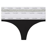 Calvin Klein Pack de 3 Braguitas Tipo Tanga para Mujer Modern Logo, Multicolor