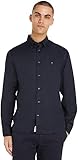 Tommy Hilfiger Hombre Camisa Core Flex Manga Larga, Azul (Desert Sky), XL