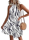 WNEEDU Vestido cuello halter