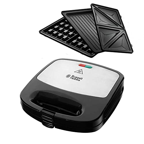 Sandwichera Russell Hobbs 3 en 1: gofrera, tostadora, grill