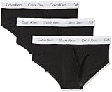 Calvin Klein Hip Brief 3pk 0000u2661g Calzoncillos de Cadera, Negaro (Black), L Hombre
