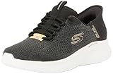 Skechers Skech-Lite Pro, Zapatillas Hombre, Malla Negra y Ribete Gris