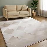 benuta Basic Alfombra Salon Claire - Crema 120x170 cm - Minimalista para Dormitorio