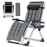 Soontrans Tumbonas Jardin Exterior con Cojín, Tumbona Plegable con Portavasos