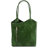 Tuscany Leather Patty - Bolso de señora en Piel Convertible en Mochila - TL141497 (Verde)
