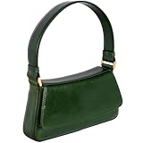 Time Resistance Bolso de Cuero - Monedero de Cuero Flor para Mujer - Bolso Italiano (Verde)