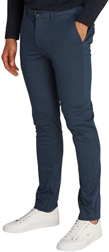 Tommy Hilfiger Chino Hombre Bleecker Printed Structure Slim Fit, Azul (Desert Sky), 32W/34L