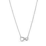 Pandora Passions Collar con símbolo de infinito de plata de ley con circonitas cúbicas transparentes