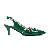 Kitten Tacón Closed Pointed-Toe D'Orsay Sin talón Pumps Dress Oficina Zapatos para Mujer