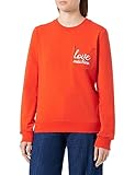 Love Moschino Sudadera de Manga Larga con Cuello Redondo, Rojo