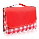 LIVEHITOP Manta de Picnic Impermeable, 200 x 200 CM Alfombra Plegable
