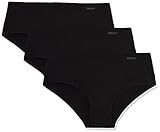 DKNY Litewear Cut Anywhere - Bragas Hipster para Mujer, Paquete de 3 Unidades, negro