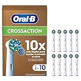 Oral-B Pro CrossAction Recambios para Cepillo de Dientes Eléctrico, Pack de 10 Cabezales, Blanco
