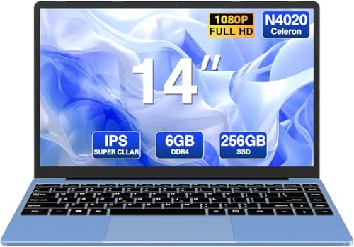 2025 Newest Ordenador Portátil 256GB SSD N4020 - Win 11 PC 1080P Mini Puerto Multimedi 5G WiFi